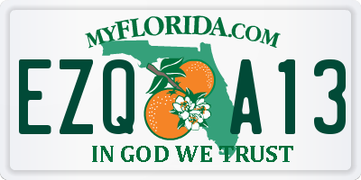 FL license plate EZQA13