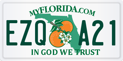 FL license plate EZQA21