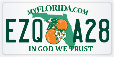 FL license plate EZQA28