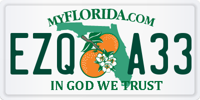 FL license plate EZQA33