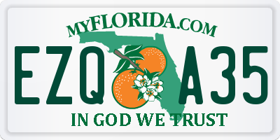 FL license plate EZQA35