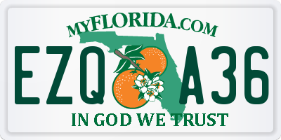 FL license plate EZQA36