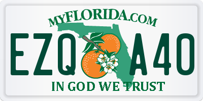 FL license plate EZQA40