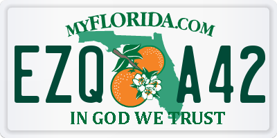 FL license plate EZQA42