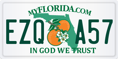 FL license plate EZQA57