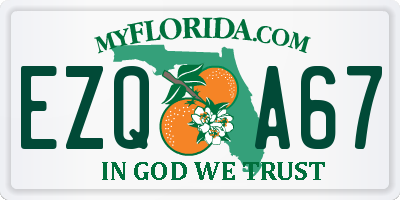 FL license plate EZQA67