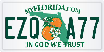 FL license plate EZQA77