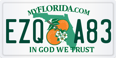 FL license plate EZQA83