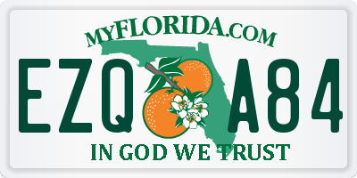 FL license plate EZQA84