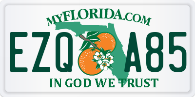 FL license plate EZQA85