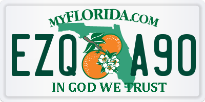 FL license plate EZQA90