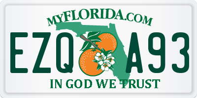 FL license plate EZQA93