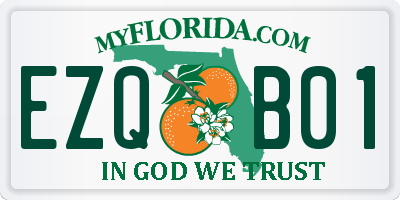 FL license plate EZQB01