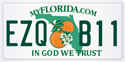 FL license plate EZQB11