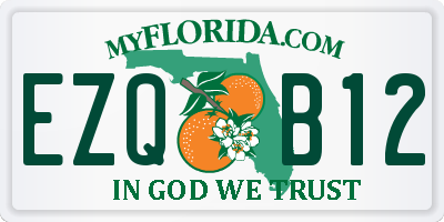 FL license plate EZQB12