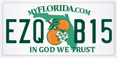 FL license plate EZQB15