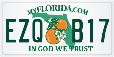 FL license plate EZQB17