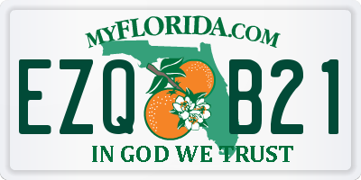 FL license plate EZQB21