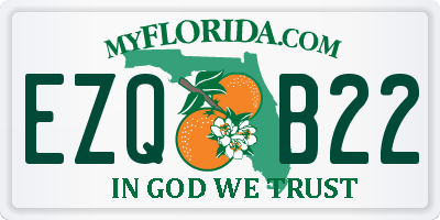 FL license plate EZQB22