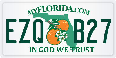 FL license plate EZQB27