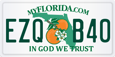 FL license plate EZQB40