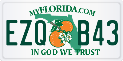 FL license plate EZQB43