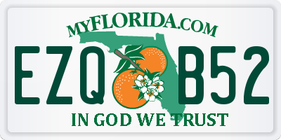 FL license plate EZQB52