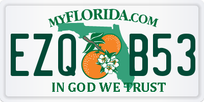 FL license plate EZQB53