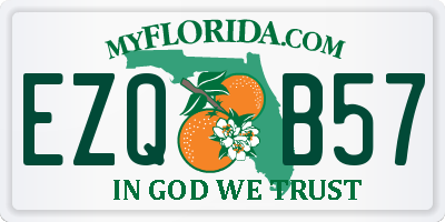 FL license plate EZQB57