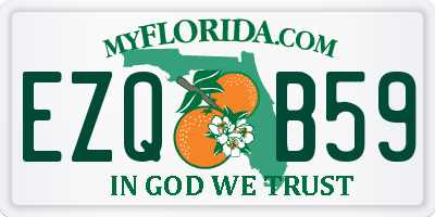 FL license plate EZQB59