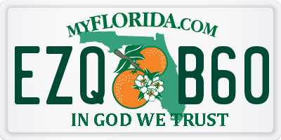 FL license plate EZQB60