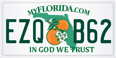 FL license plate EZQB62