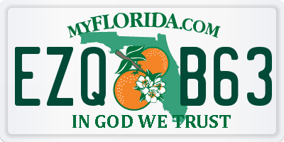 FL license plate EZQB63