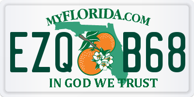 FL license plate EZQB68