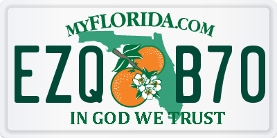 FL license plate EZQB70