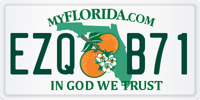 FL license plate EZQB71