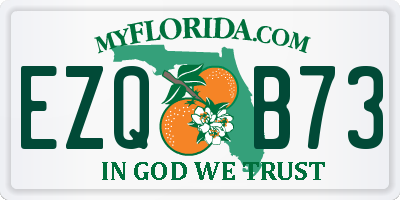 FL license plate EZQB73