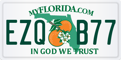 FL license plate EZQB77