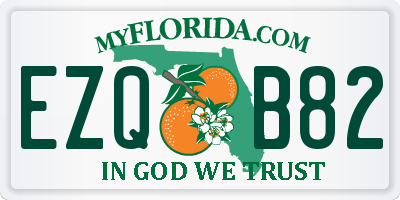 FL license plate EZQB82