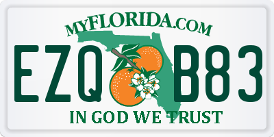 FL license plate EZQB83