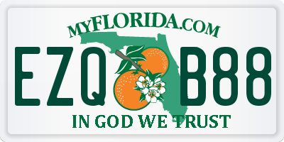 FL license plate EZQB88