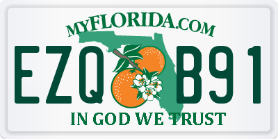 FL license plate EZQB91