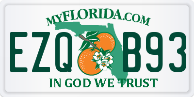 FL license plate EZQB93