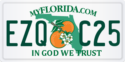 FL license plate EZQC25