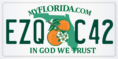 FL license plate EZQC42