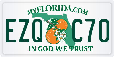 FL license plate EZQC70