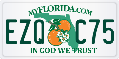 FL license plate EZQC75