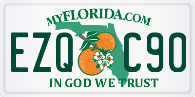 FL license plate EZQC90