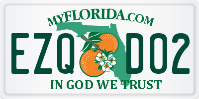 FL license plate EZQD02