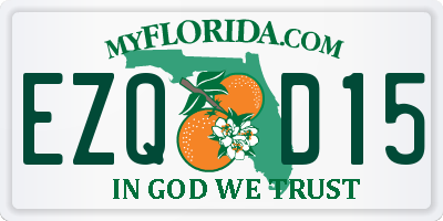 FL license plate EZQD15